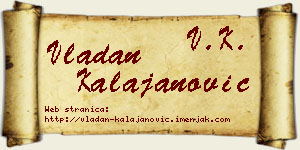 Vladan Kalajanović vizit kartica